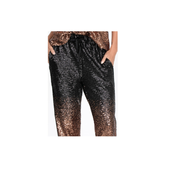 Johnny Was Sequin Black and Gold Jett Jogger Pants XS NEW NWT! - Picture 7 of 8